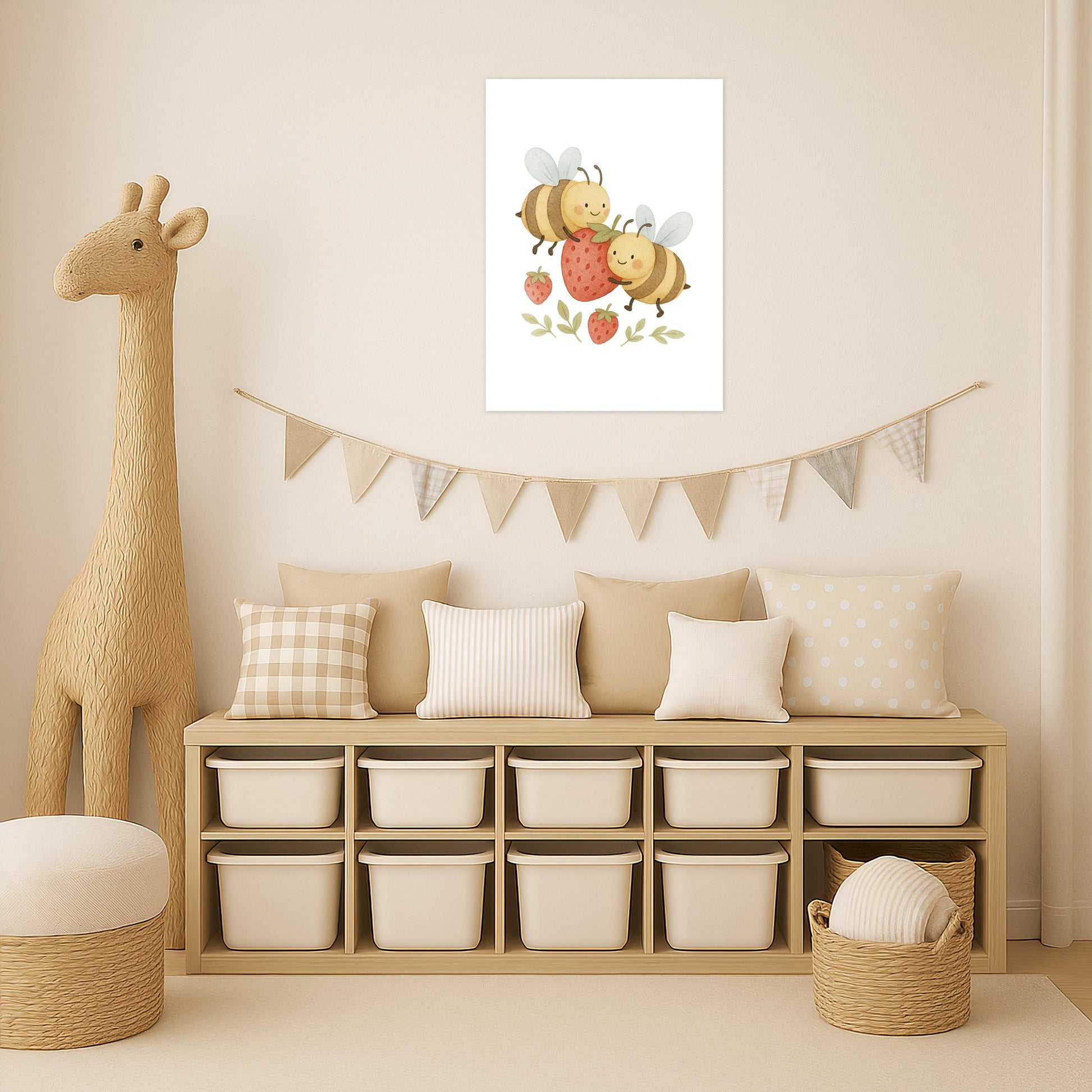 Bibi die Biene - Motiv: "Erdbeere" Poster von tinylearner