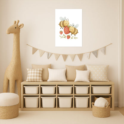 Bibi die Biene - Motiv: "Erdbeere" Poster von tinylearner