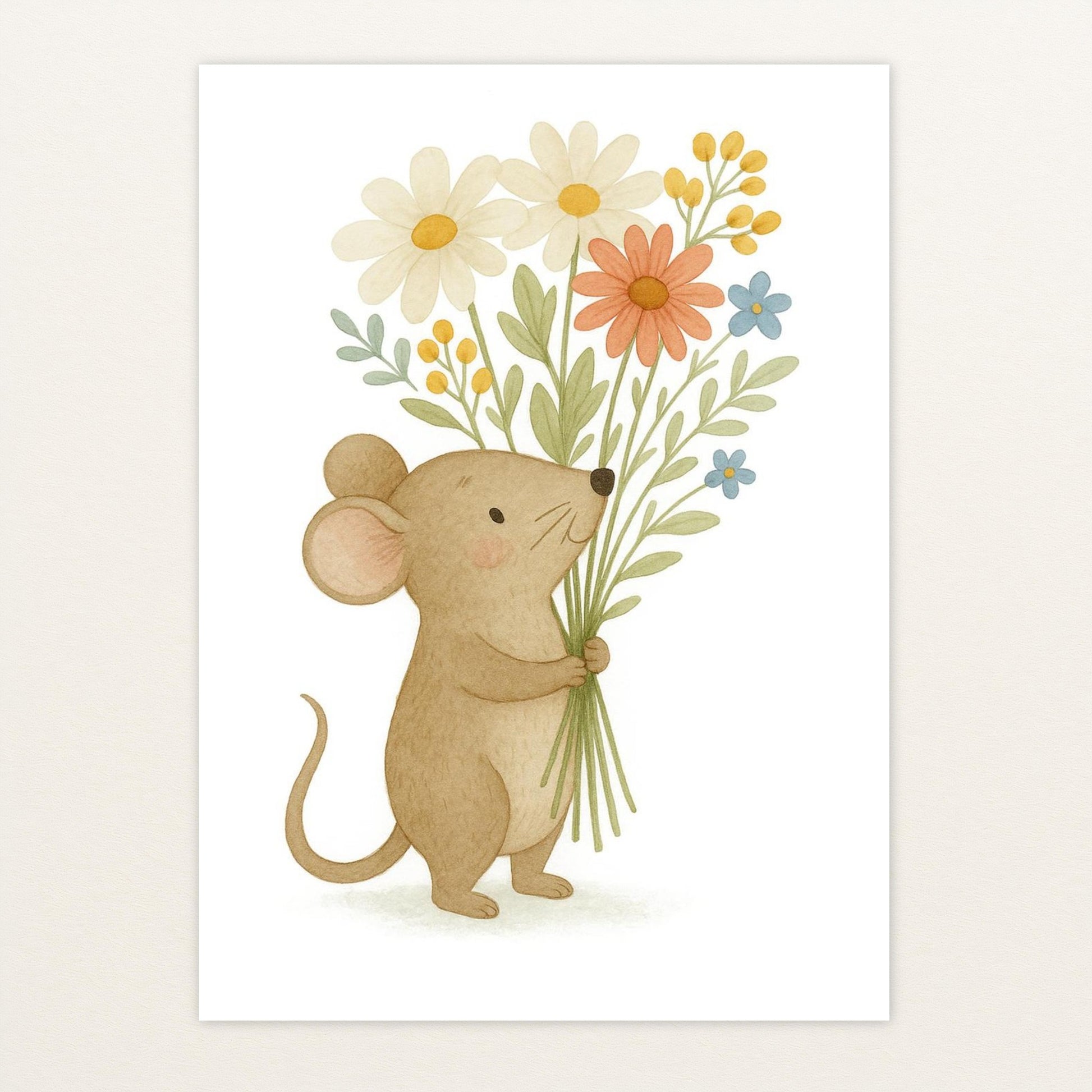 Mimi die Maus - Motiv: "Blumenstrauß" Poster von tinylearner