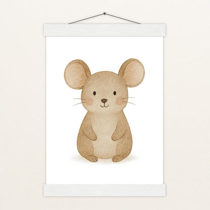 Mimi die Maus Poster mit Leisten von tinylearner