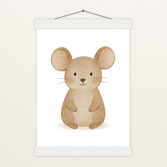 Mimi die Maus Poster mit Leisten von tinylearner