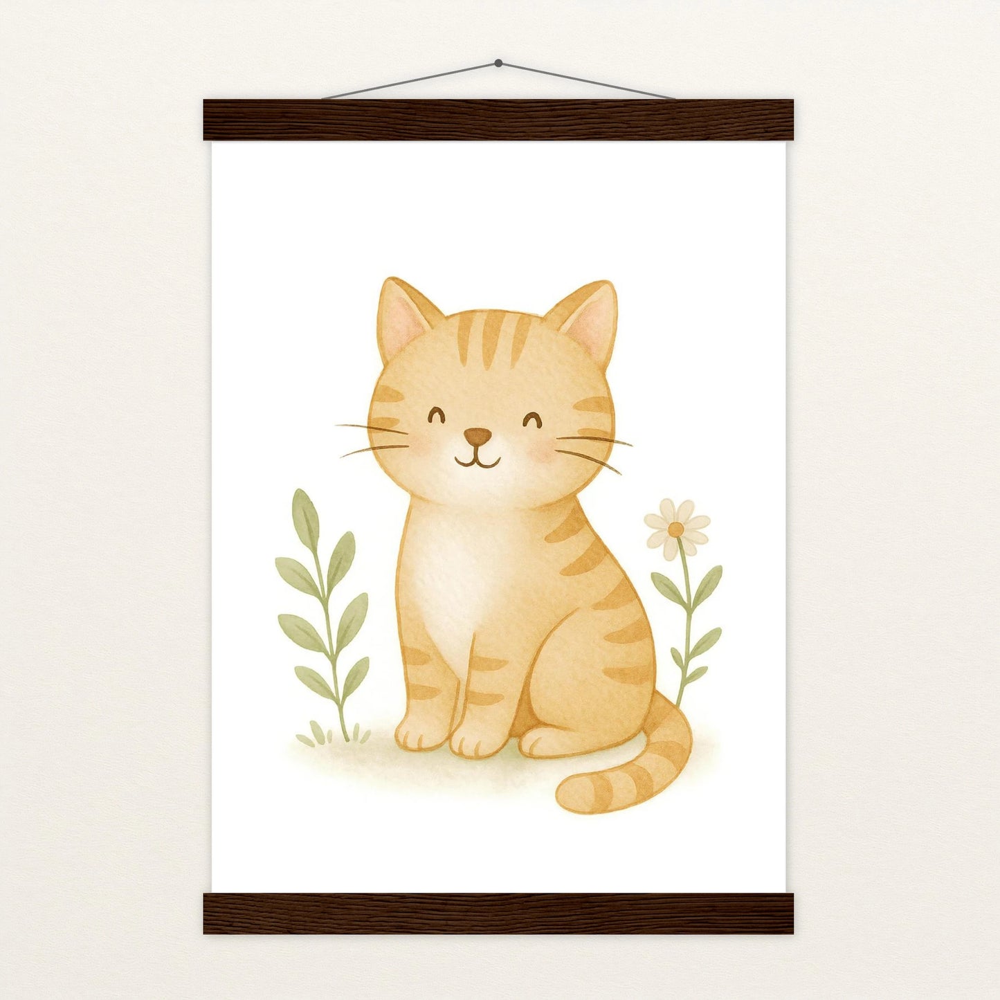 Kira die Katze Poster mit Leisten von tinylearner
