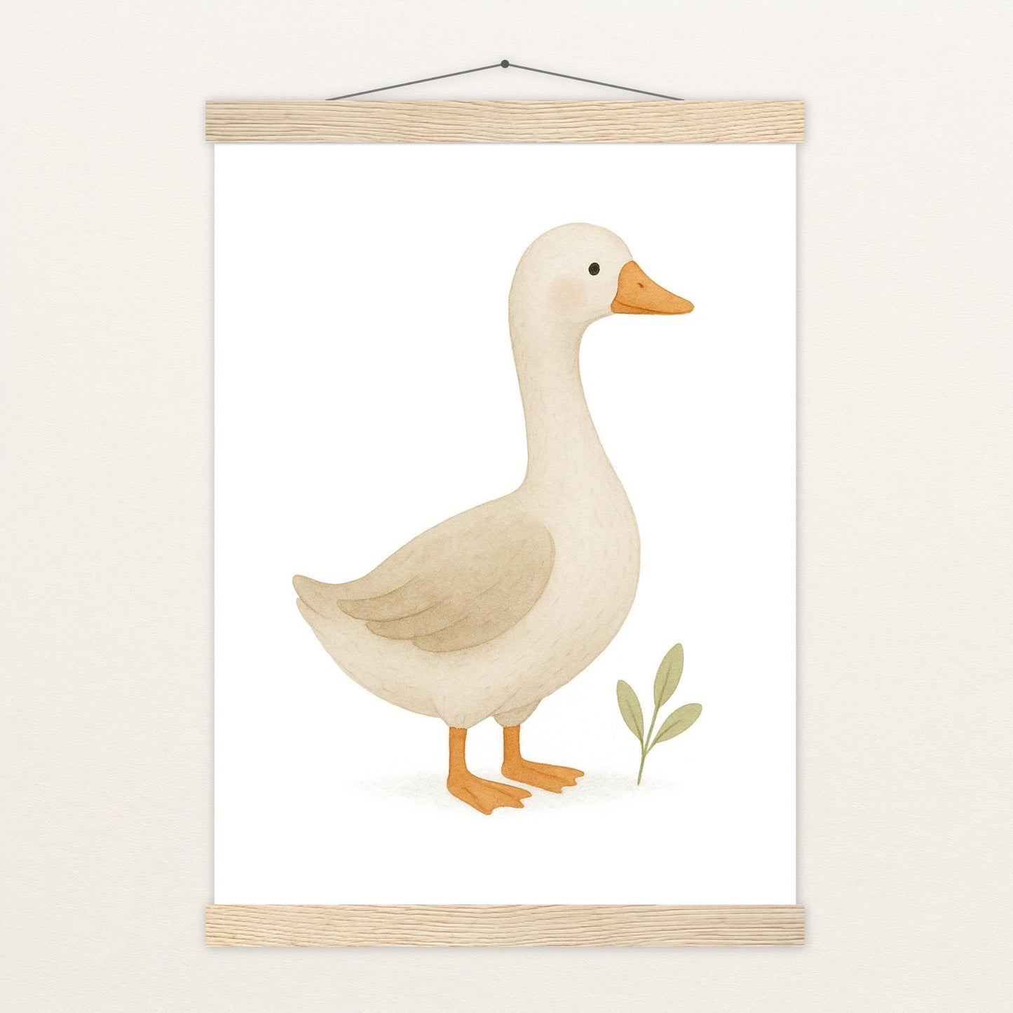 Gusi die Gans Poster mit Leisten von tinylearner