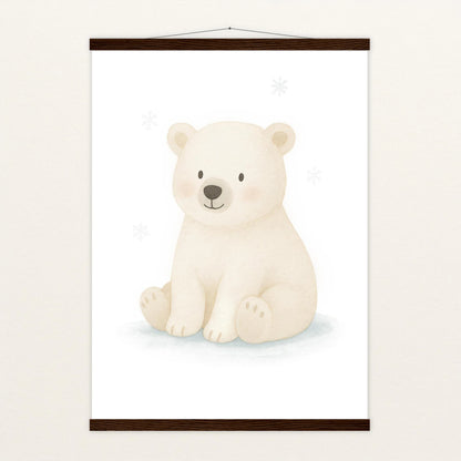 Pummel der Polarbär Poster mit Leisten von tinylearner
