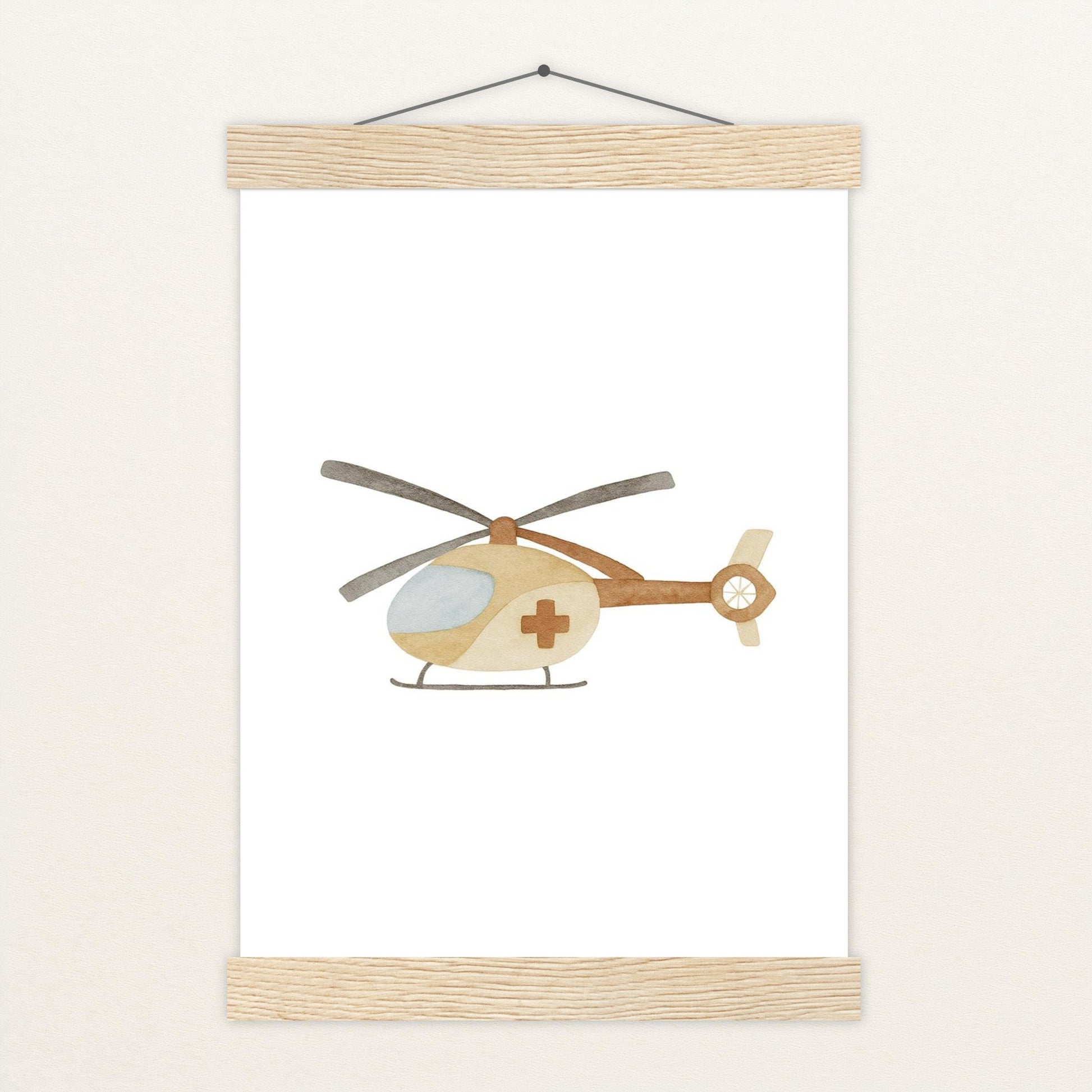 Rettungshubschrauber Poster mit Leisten von tinylearner