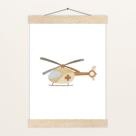 Rettungshubschrauber Poster mit Leisten von tinylearner