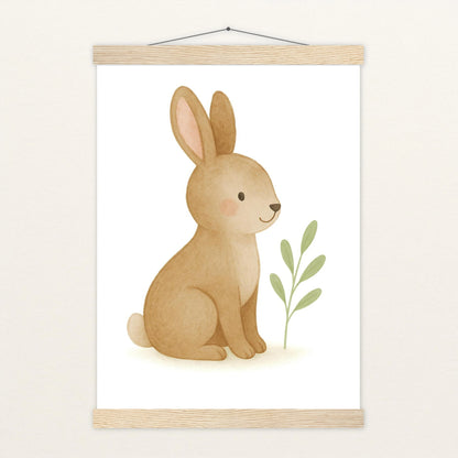 Holly der Hase Poster mit Leisten von tinylearner