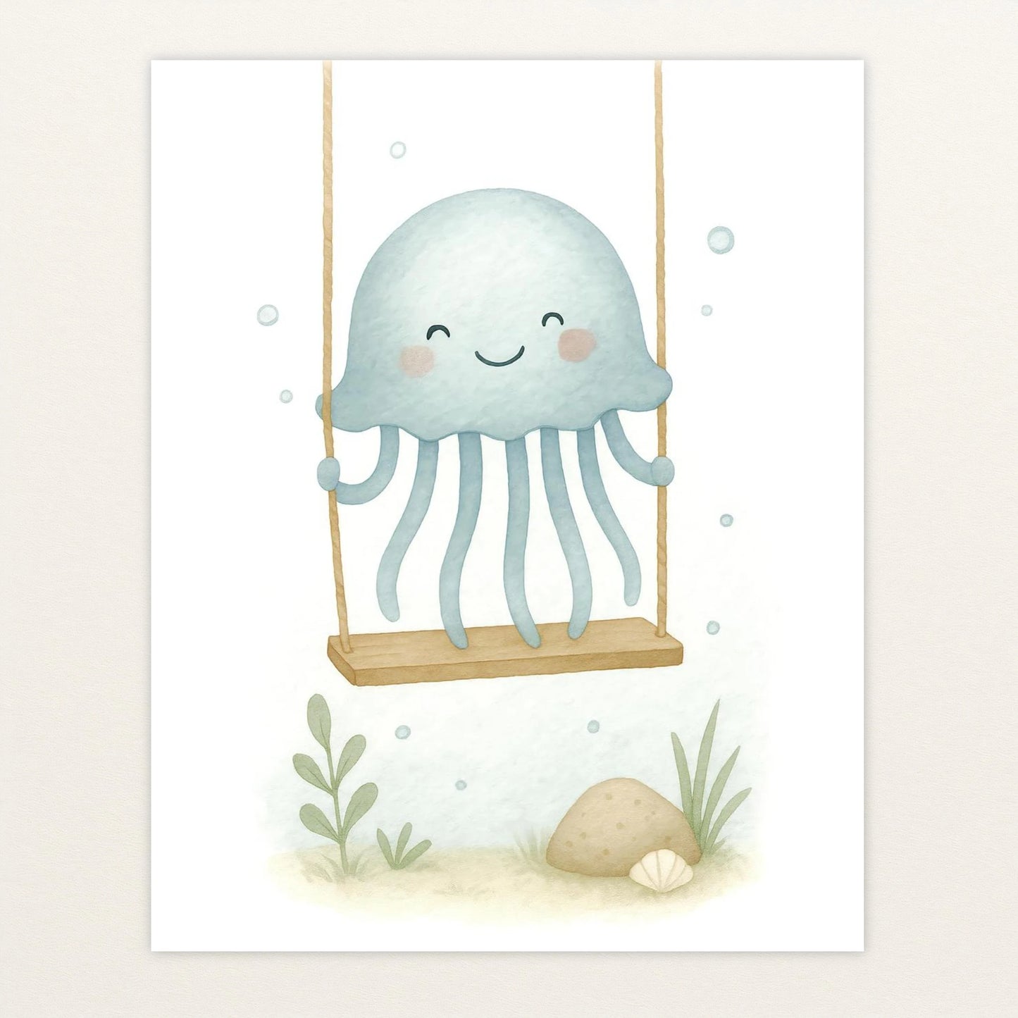 Quinn die Qualle - Motiv: "Schaukel" Poster von tinylearner