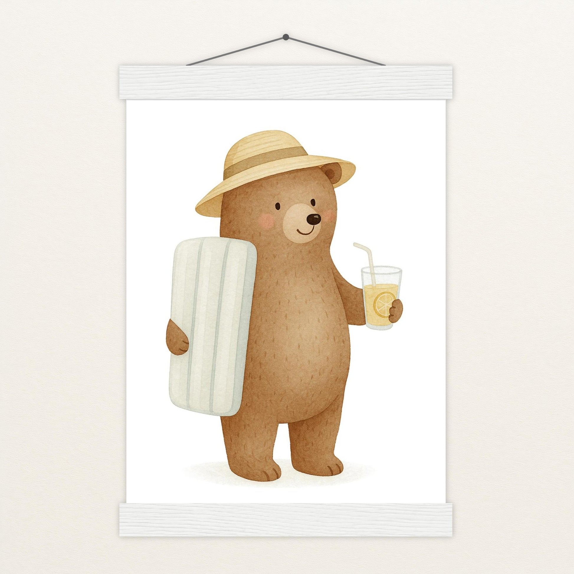 Balu der Bär - Motiv: "Strandtag" Poster mit Leisten von tinylearner