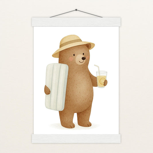 Balu der Bär - Motiv: "Strandtag" Poster mit Leisten von tinylearner