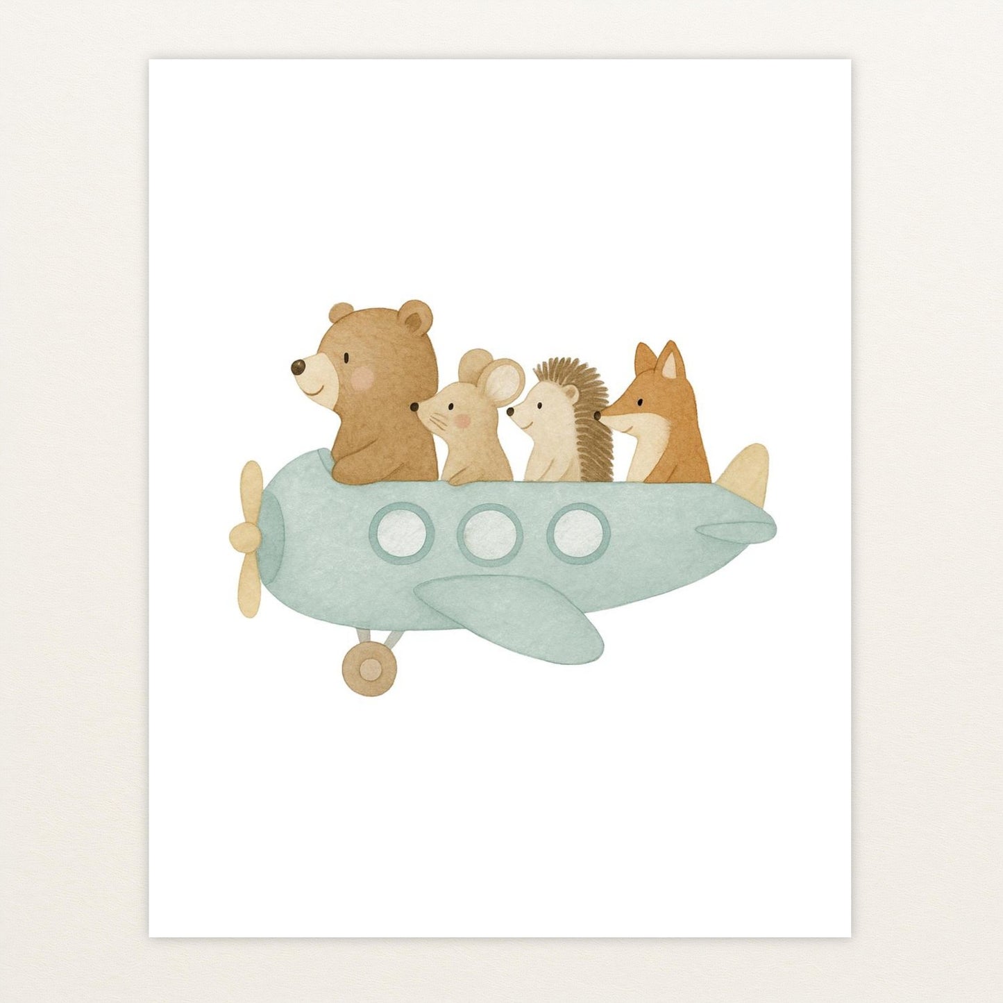 Tierfreunde - Motiv: "Flugzeug" Poster von tinylearner