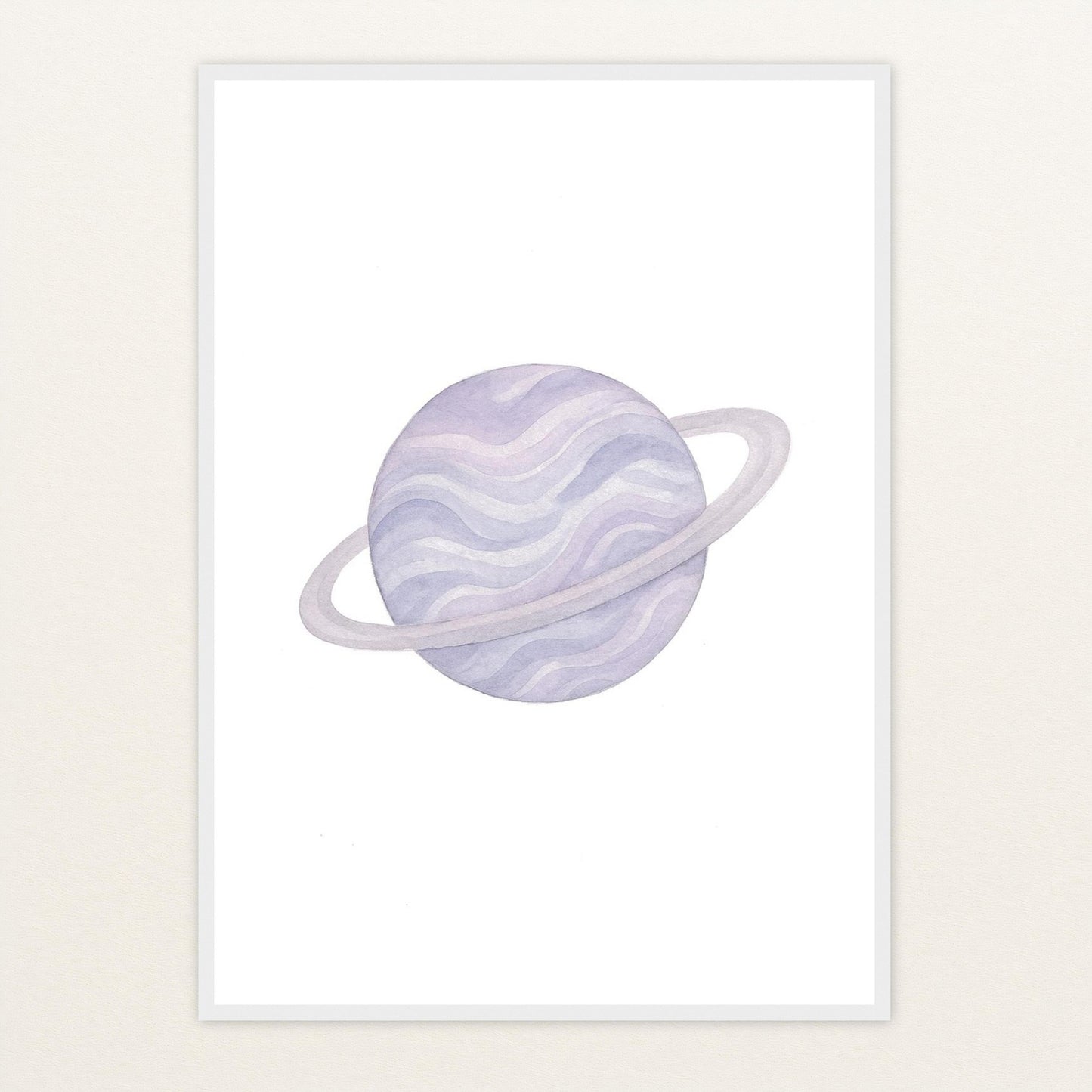 Planet Poster mit Holzrahmen von tinylearner