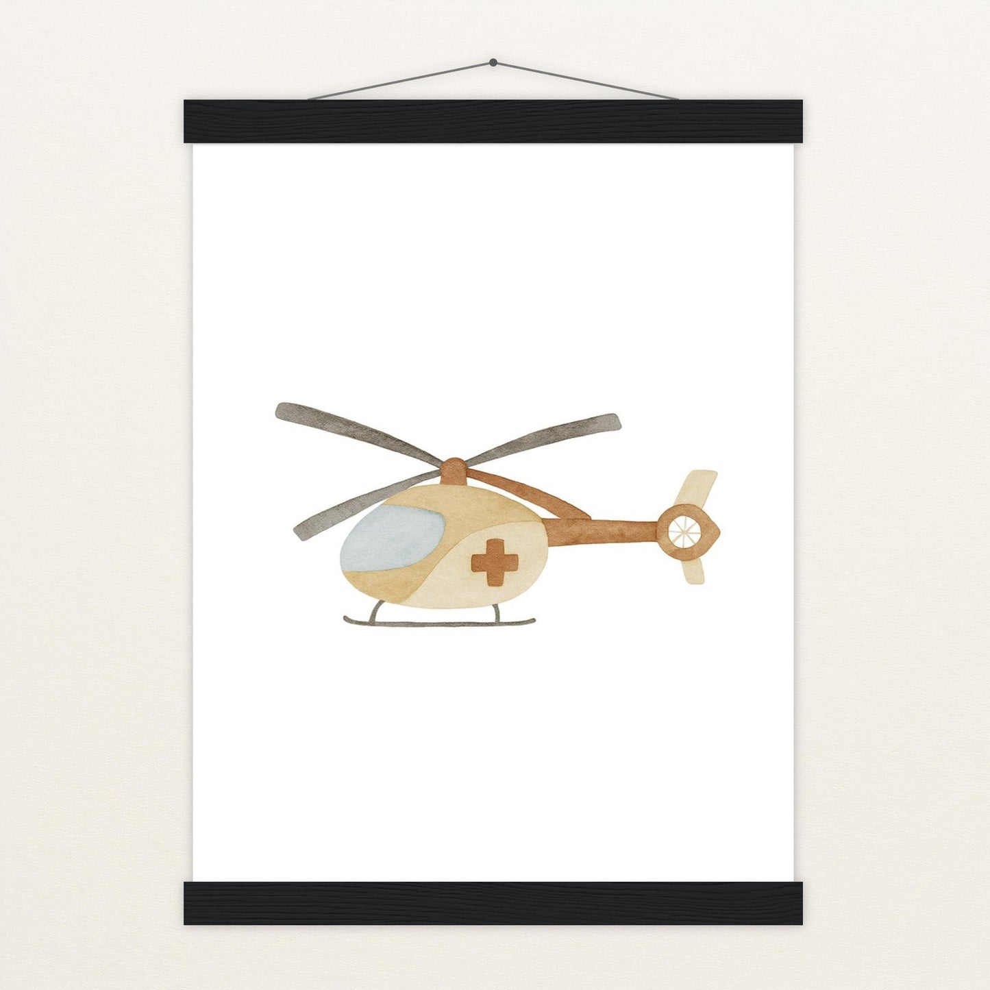 Rettungshubschrauber Poster mit Leisten von tinylearner