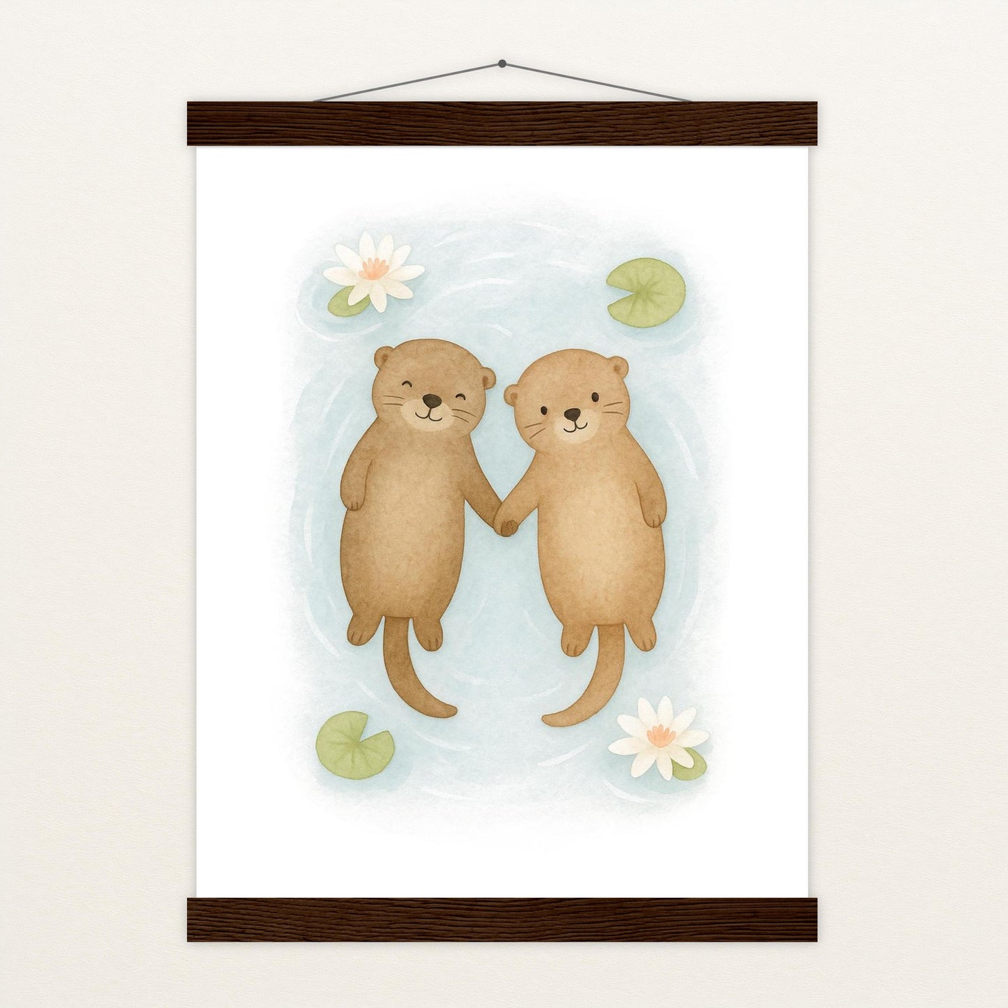 Otti der Otter Poster mit Leisten von tinylearner