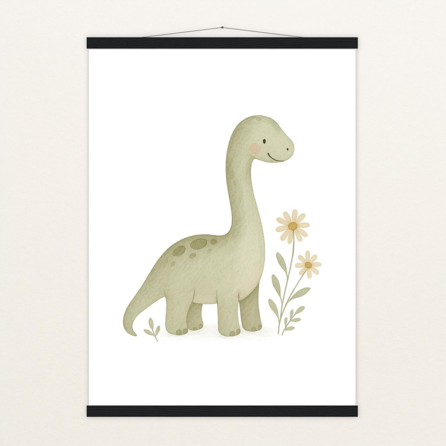 Dinosaurier Brachiosaurus Poster mit Leisten von tinylearner