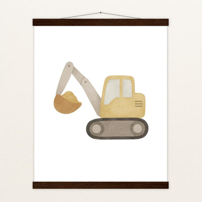 Bagger Poster mit Leisten von tinylearner