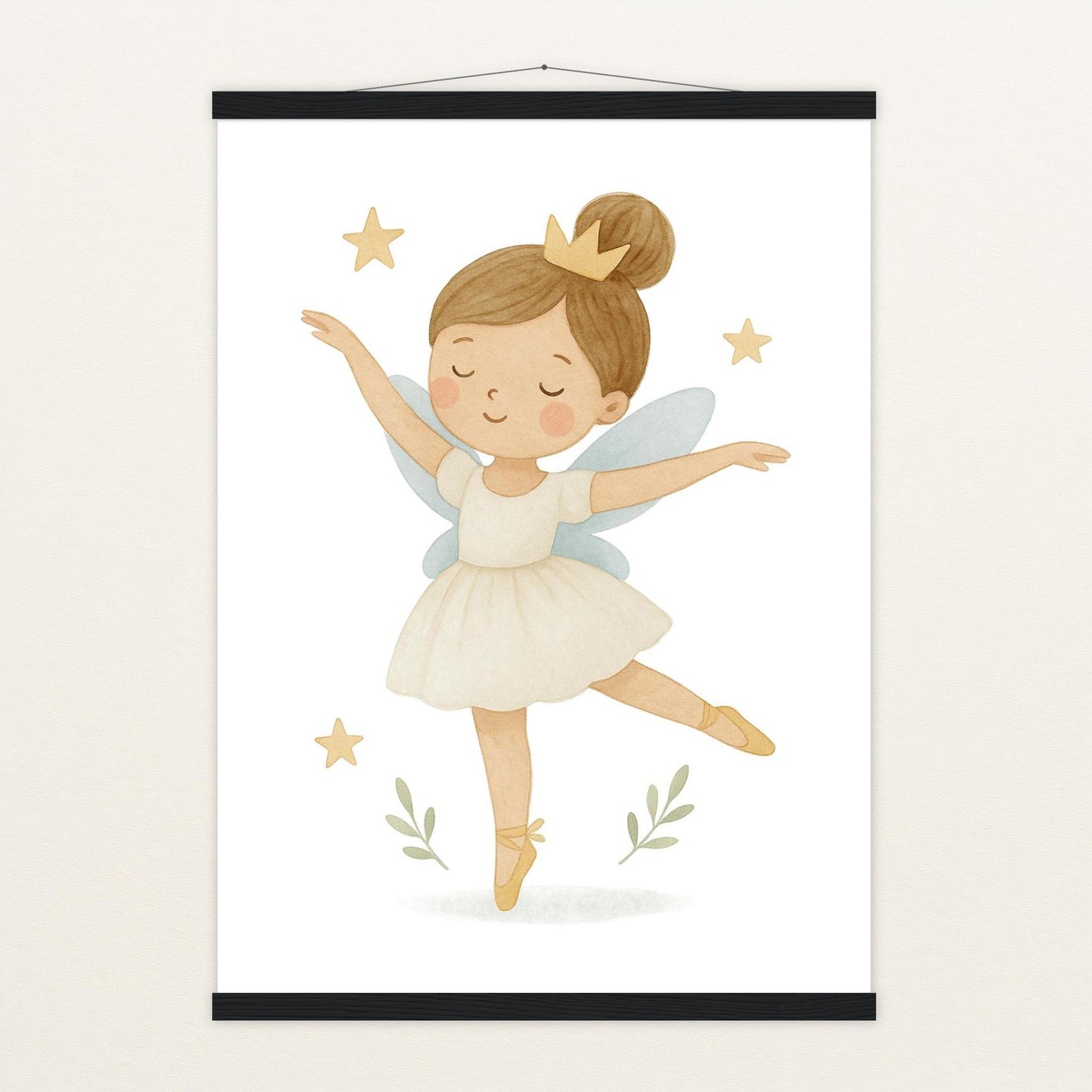 Fina die Fee - Motiv: "Ballett" Poster mit Leisten von tinylearner