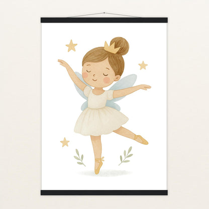 Fina die Fee - Motiv: "Ballett" Poster mit Leisten von tinylearner