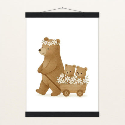 Balu der Bär - Motiv: "Bollerwagen" Poster mit Leisten von tinylearner