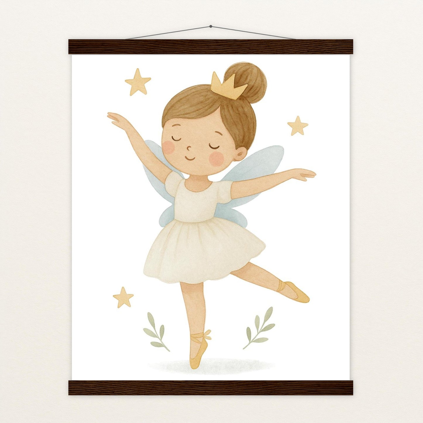 Fina die Fee - Motiv: "Ballett" Poster mit Leisten von tinylearner