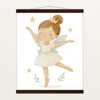 Fina die Fee - Motiv: "Ballett" Poster mit Leisten von tinylearner