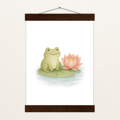 Flocke der Frosch Poster mit Leisten von tinylearner