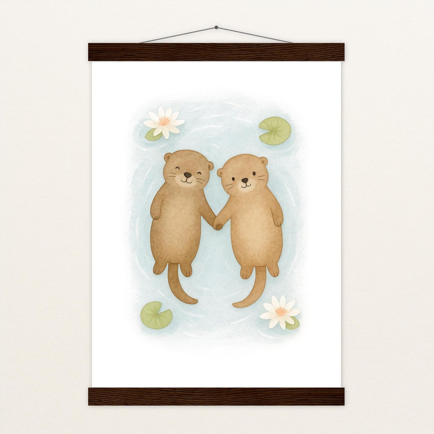 Otti der Otter Poster mit Leisten von tinylearner