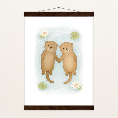 Otti der Otter Poster mit Leisten von tinylearner