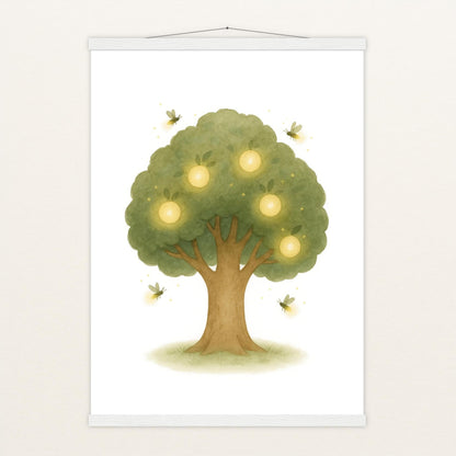 Leuchtbaum Poster mit Leisten von tinylearner