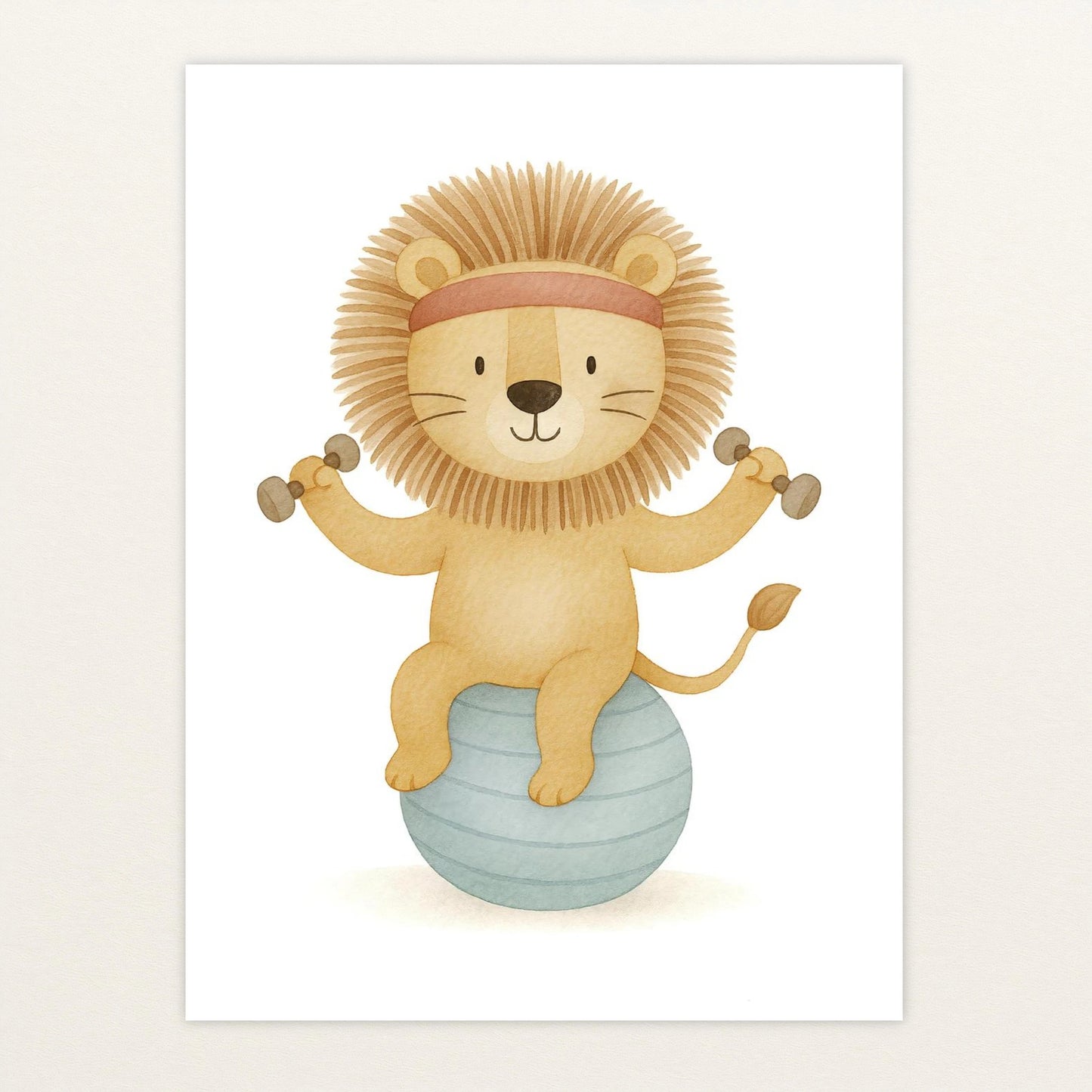 Leo der Löwe - Motiv: "Workout" Poster von tinylearner