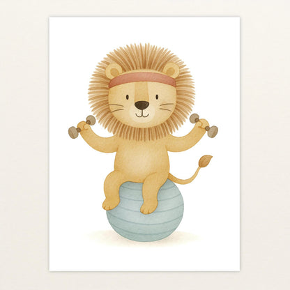 Leo der Löwe - Motiv: "Workout" Poster von tinylearner