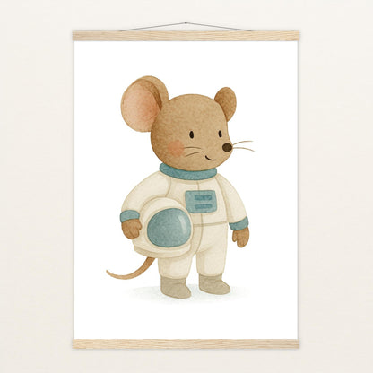 Mimi die Maus - Motiv: "Astronaut" Poster mit Leisten von tinylearner