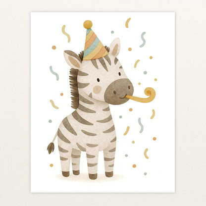 Zinni das Zebra - Motiv: "Party" Poster von tinylearner