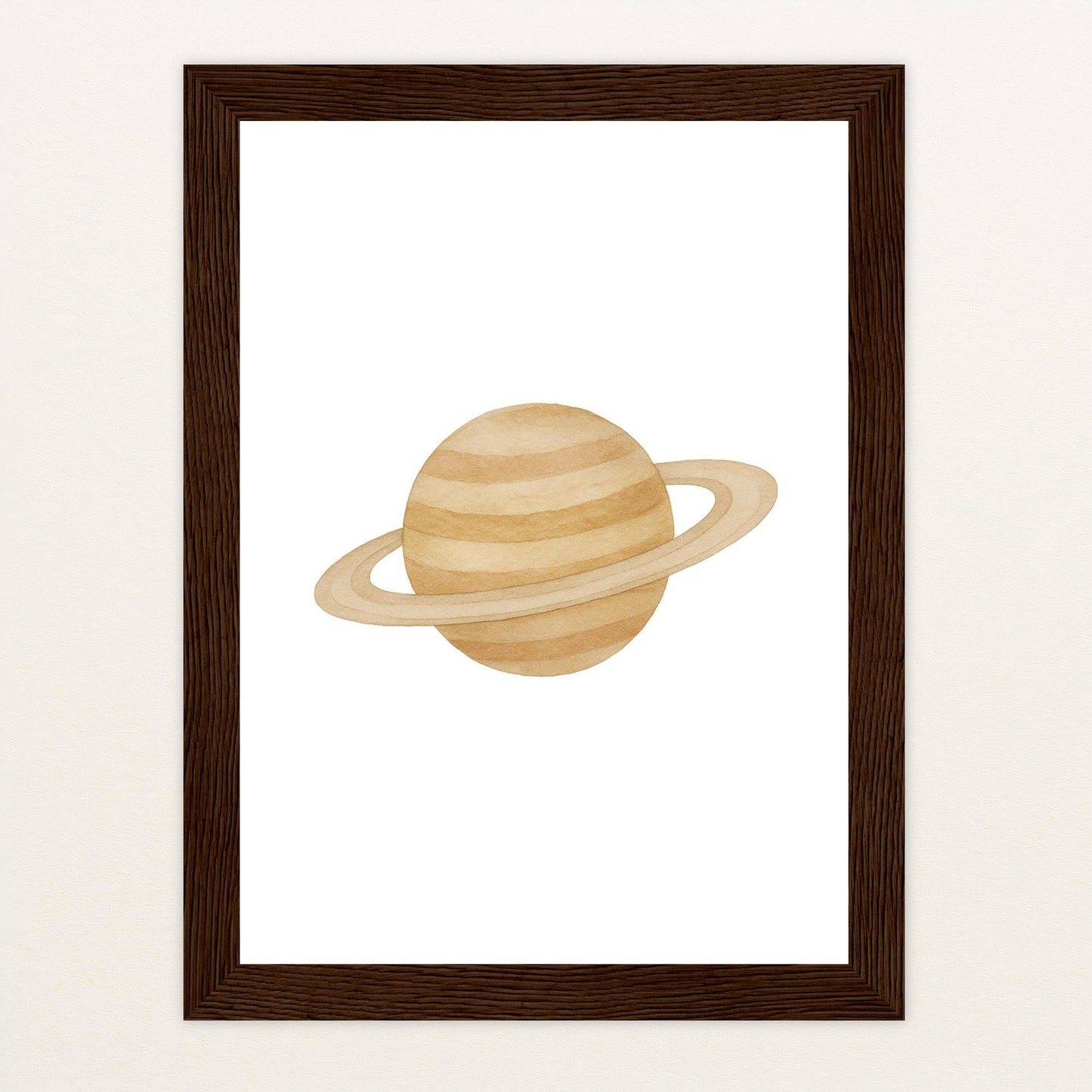 Saturn Poster mit Holzrahmen von tinylearner