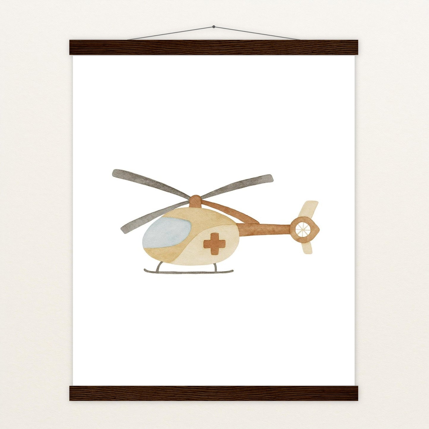 Rettungshubschrauber Poster mit Leisten von tinylearner