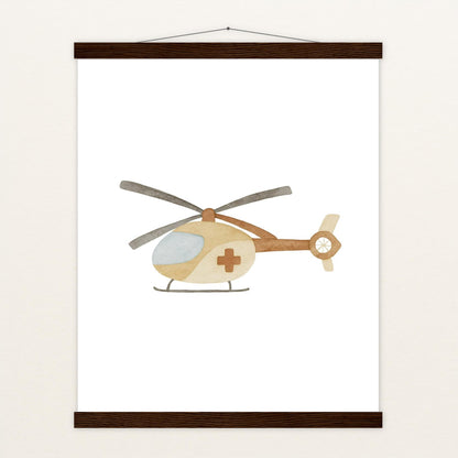 Rettungshubschrauber Poster mit Leisten von tinylearner