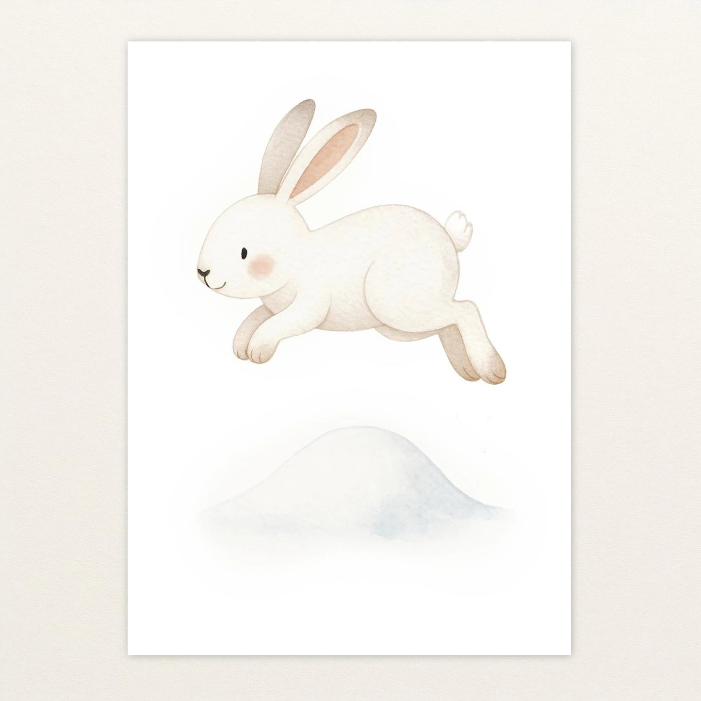 Sina der Schneehase - Motiv: "Schneehügel" Poster von tinylearner