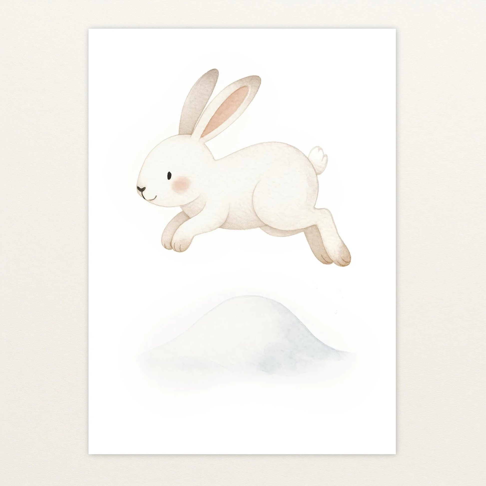 Sina der Schneehase - Motiv: "Schneehügel" Poster von tinylearner