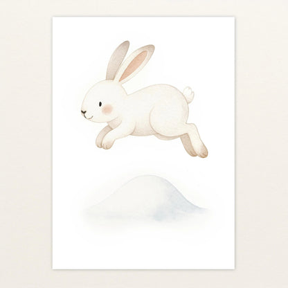 Sina der Schneehase - Motiv: "Schneehügel" Poster von tinylearner