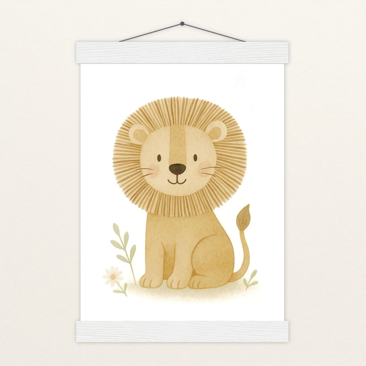 Leo der Löwe Poster mit Leisten von tinylearner