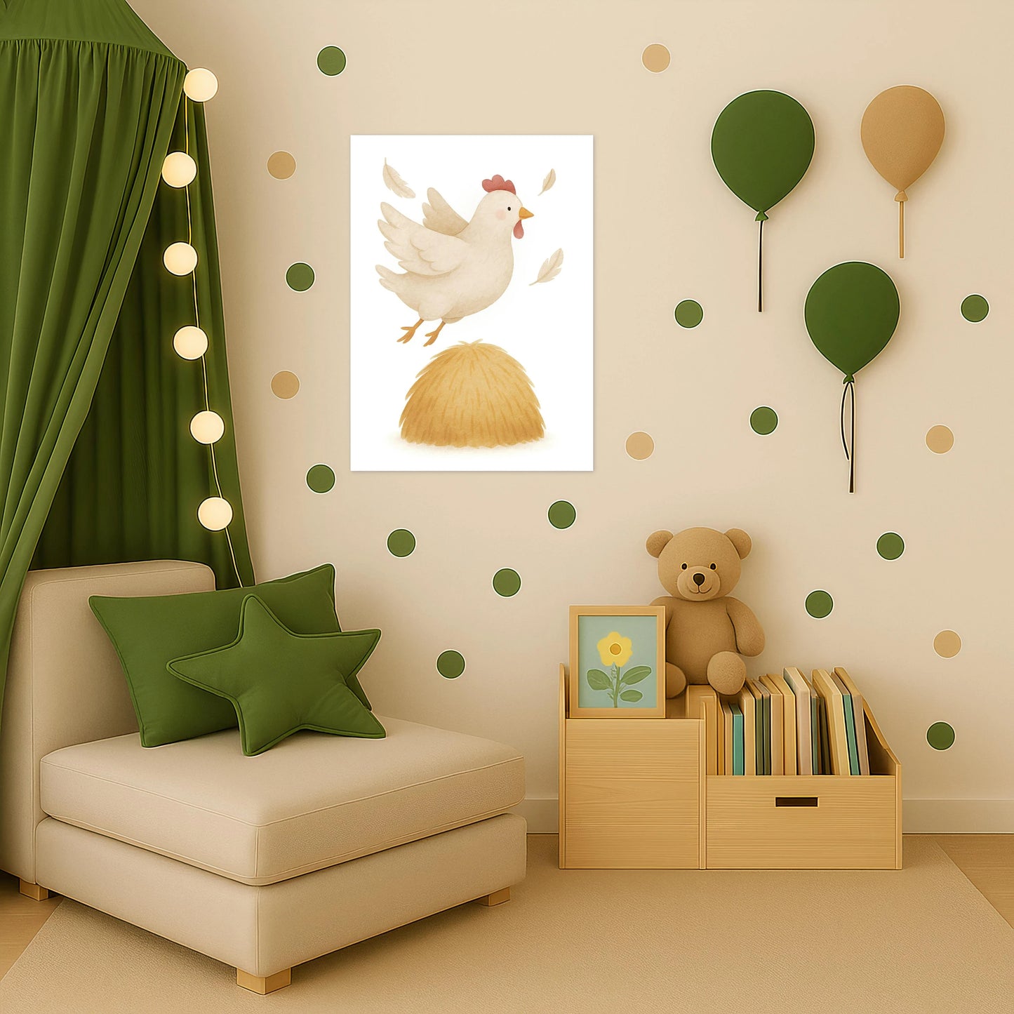 Hanni das Huhn - Motiv: "Heu" Poster von tinylearner