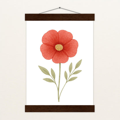 Mohnblume Poster mit Leisten von tinylearner