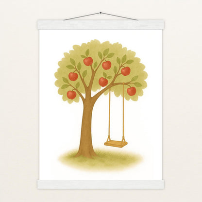 Apfelbaum Poster mit Leisten von tinylearner