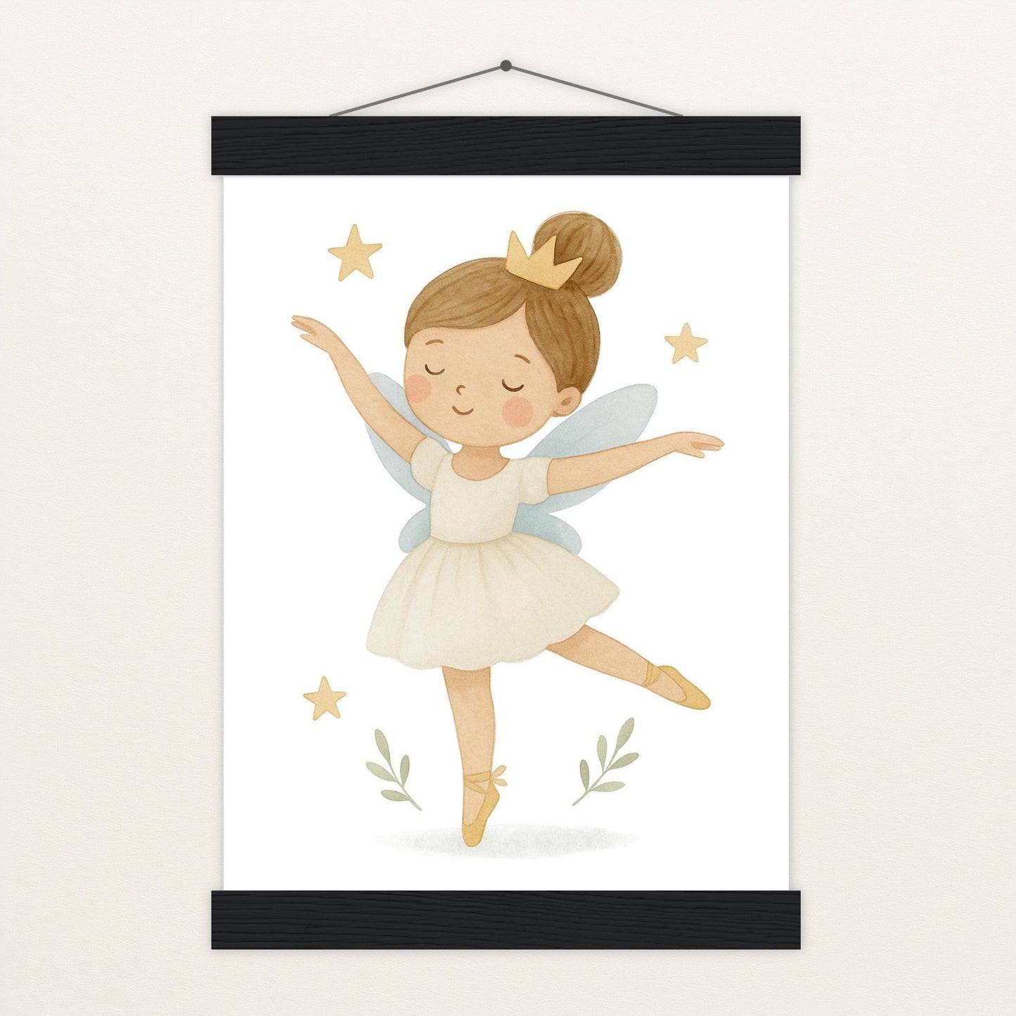 Fina die Fee - Motiv: "Ballett" Poster mit Leisten von tinylearner