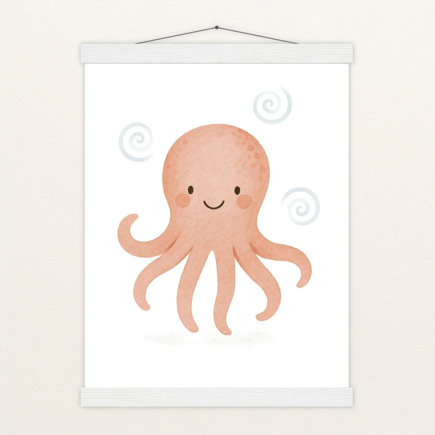 Tilli der Tintenfisch Poster mit Leisten von tinylearner