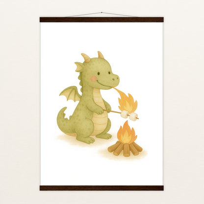 Drax der Drache - Motiv: "Marshmallows" Poster mit Leisten von tinylearner