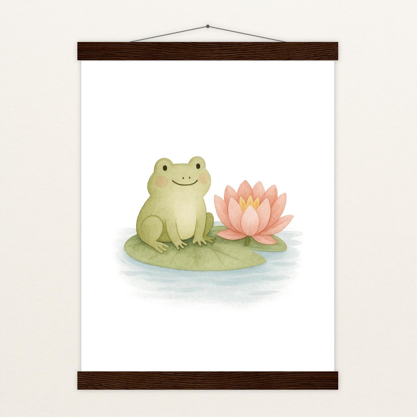 Flocke der Frosch Poster mit Leisten von tinylearner
