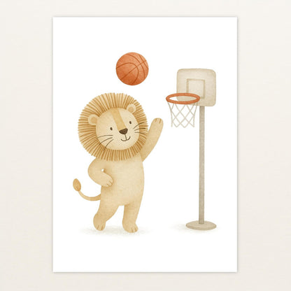 Leo der Löwe - Motiv: "Basketball" Poster von tinylearner