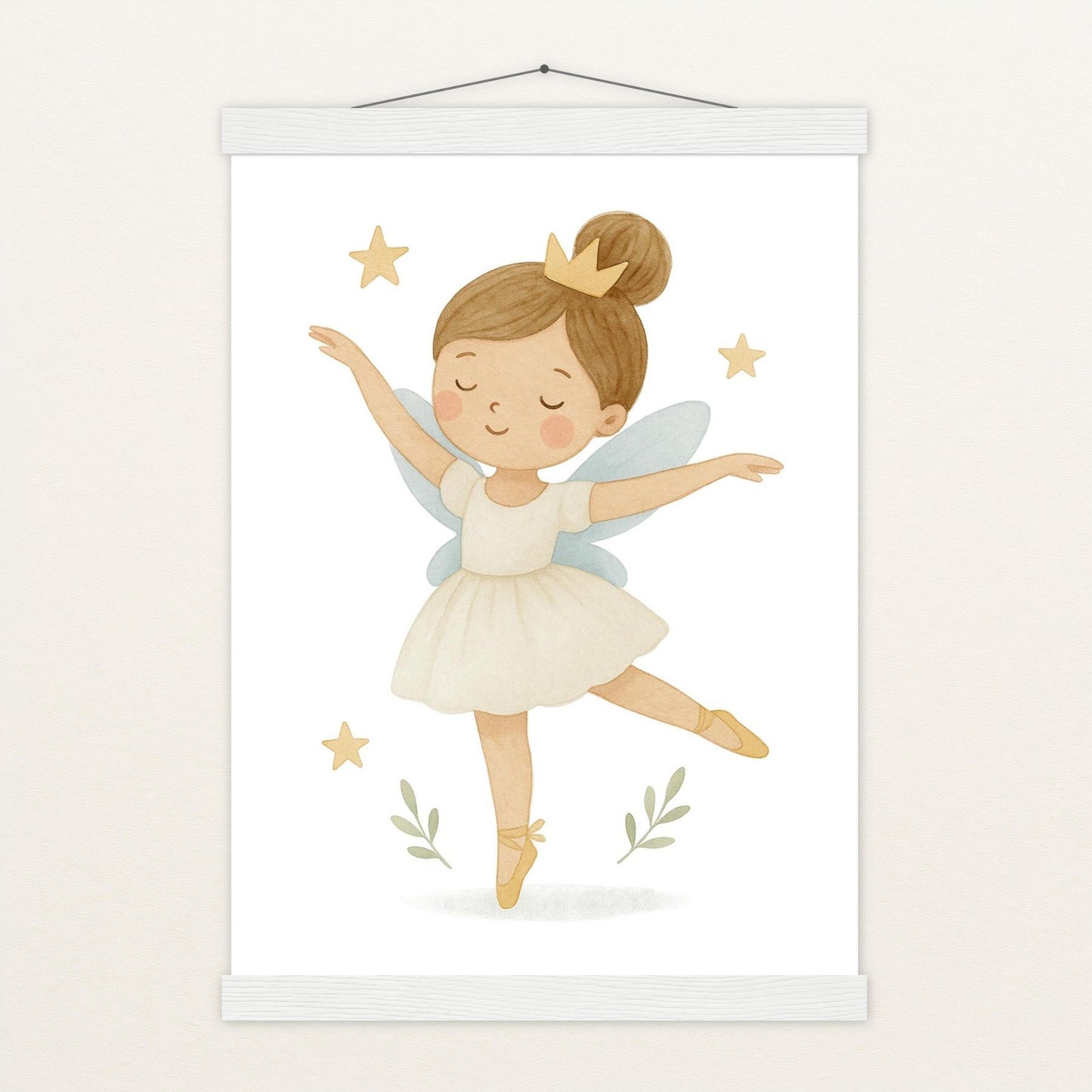 Fina die Fee - Motiv: "Ballett" Poster mit Leisten von tinylearner