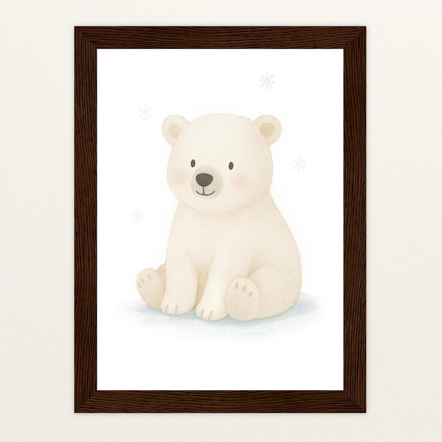 Pummel der Polarbär Poster mit Holzrahmen von tinylearner